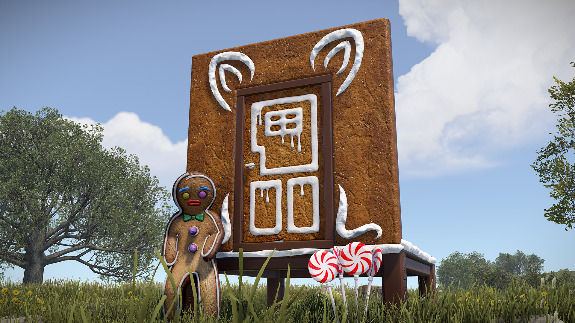 Gingerbread Wooden Door