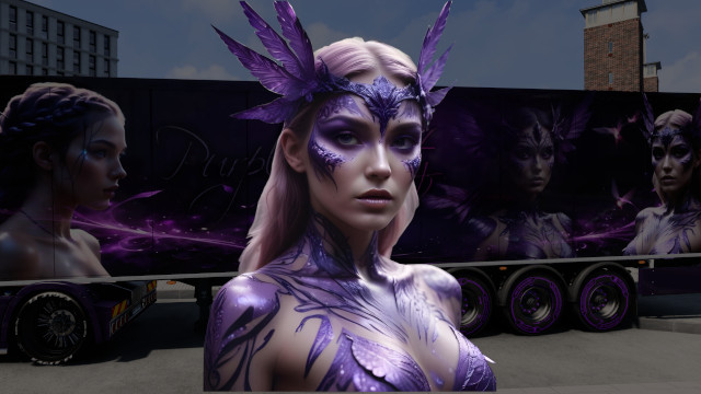 Epic skin - Purple Desire - Scania S + scs box trailer