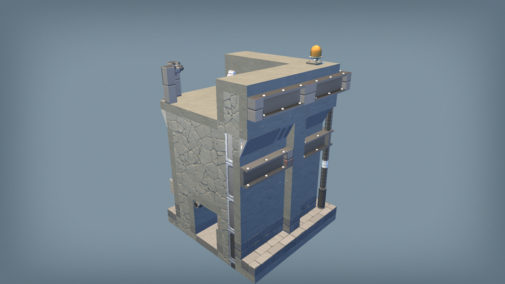 reinforced war torn wall small corner outer