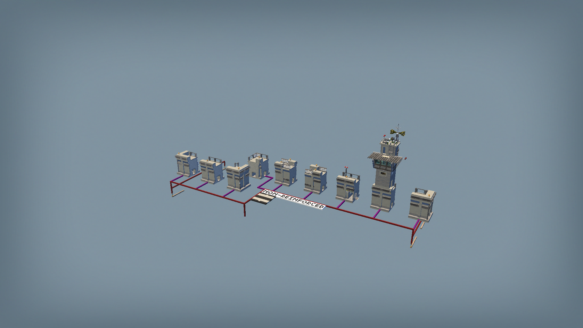 war torn wall set non-reinforced