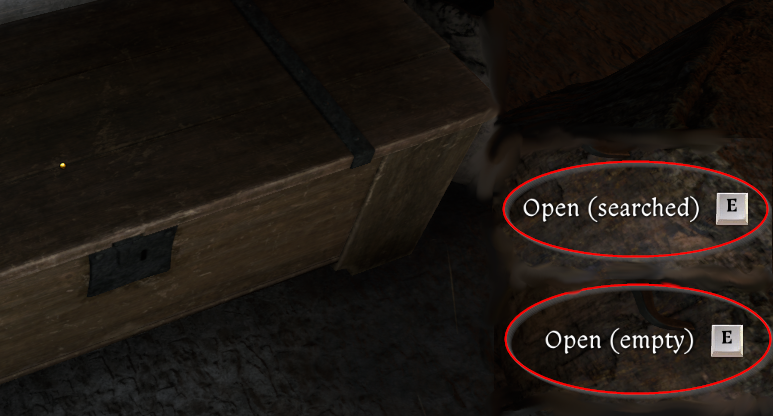 Loot Info - Adds additional Info to action tooltip of loot Button e.g. (empty) or (searched).