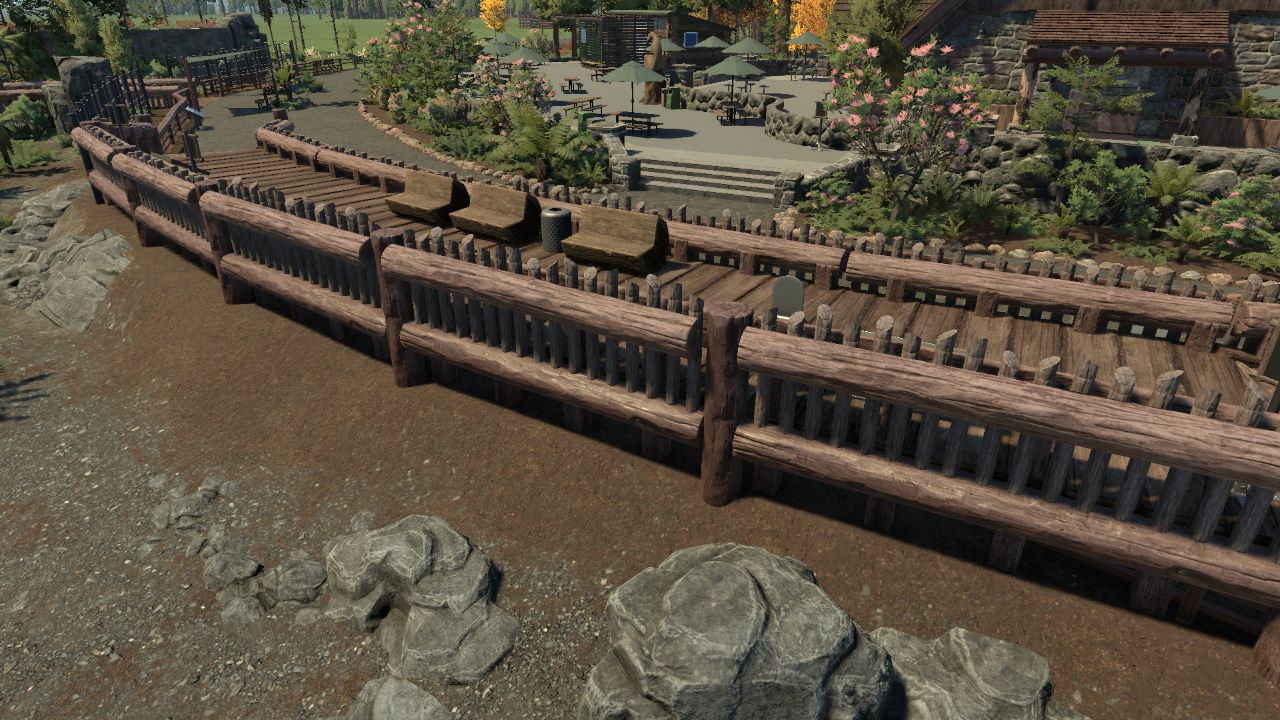 Curved Log Viewing Area