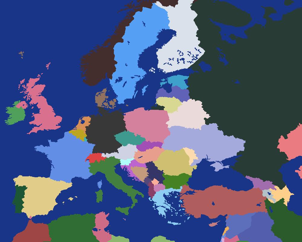 Modern Day HoI4 Europe Map