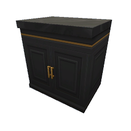TS4 Luxe kitchen counter - black and gold