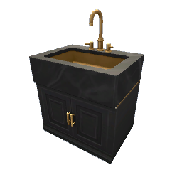 TS4 Luxe kitchen sink - black and gold