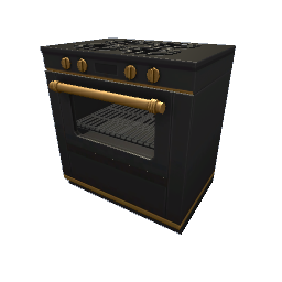 TS4 Luxe kitchen oven - black and gold