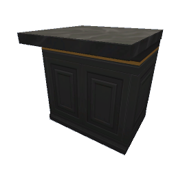 TS4 Luxe kitchen island - black and gold