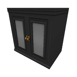 TS4 Luxe kitchen cabinet - black and gold