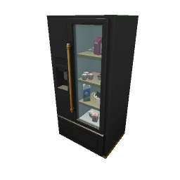 TS4 Luxe kitchen fridge - black and gold
