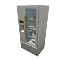 TS4 Luxe kitchen fridge - white and gold