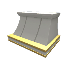 TS4 Luxe kitchen hood - white and gold