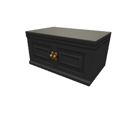 TS4 Luxe kitchen short cabinet - black and gold