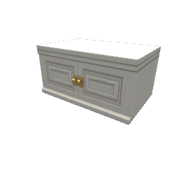 TS4 Luxe kitchen short cabinet - white and gold