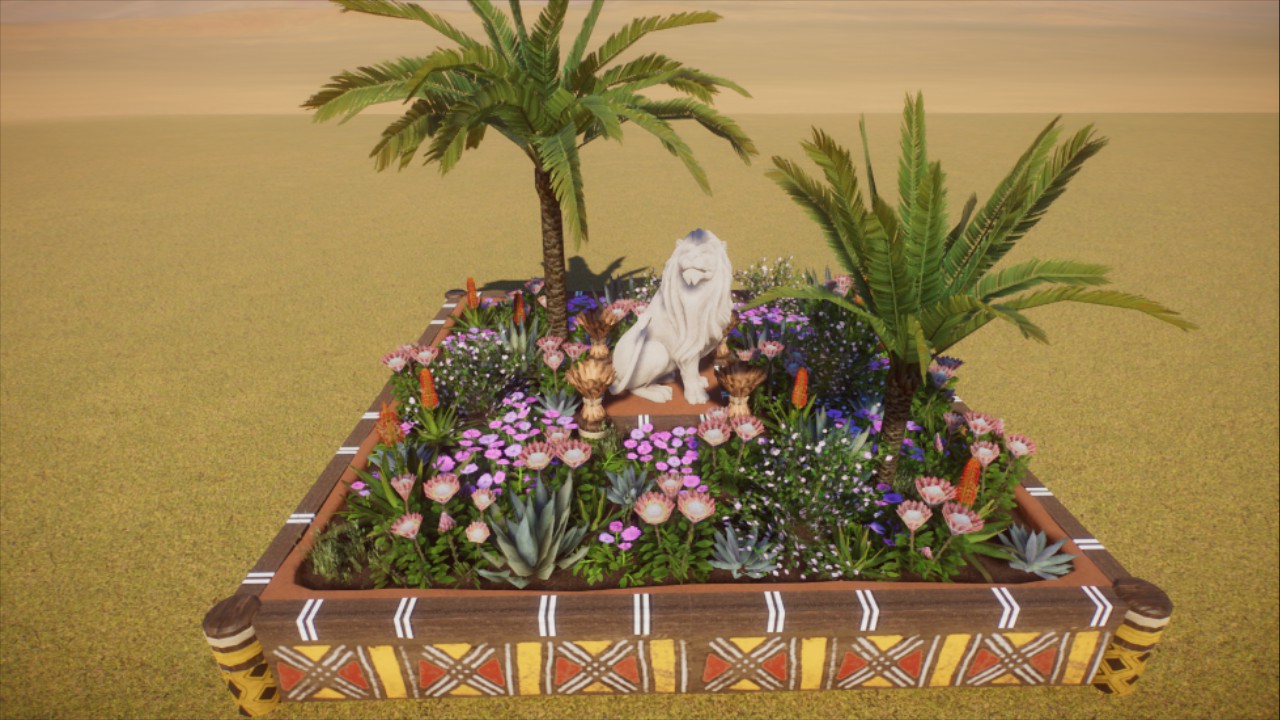 Large African Lion Planter