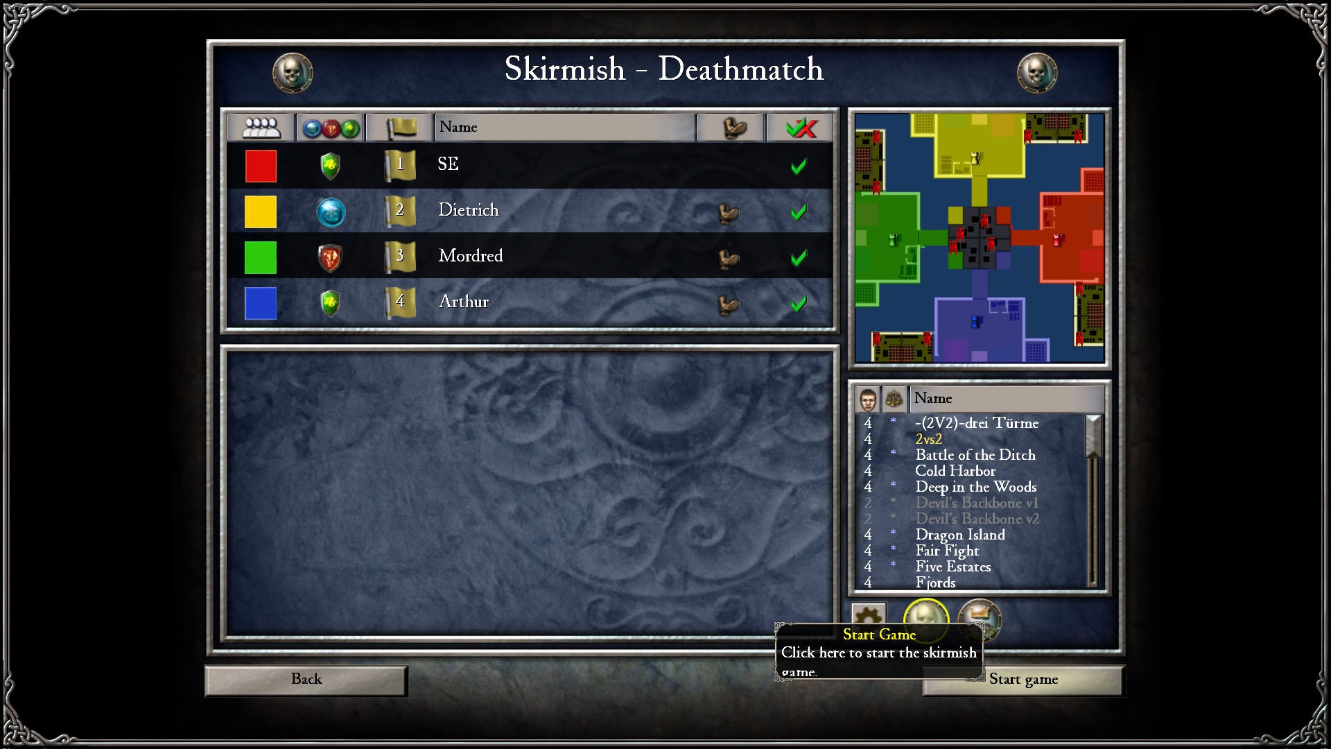 (Balanced) 4 Player Fast Skirmish Map w/Estates