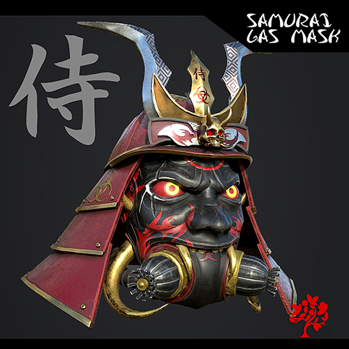 Samurai Gas Mask - SET