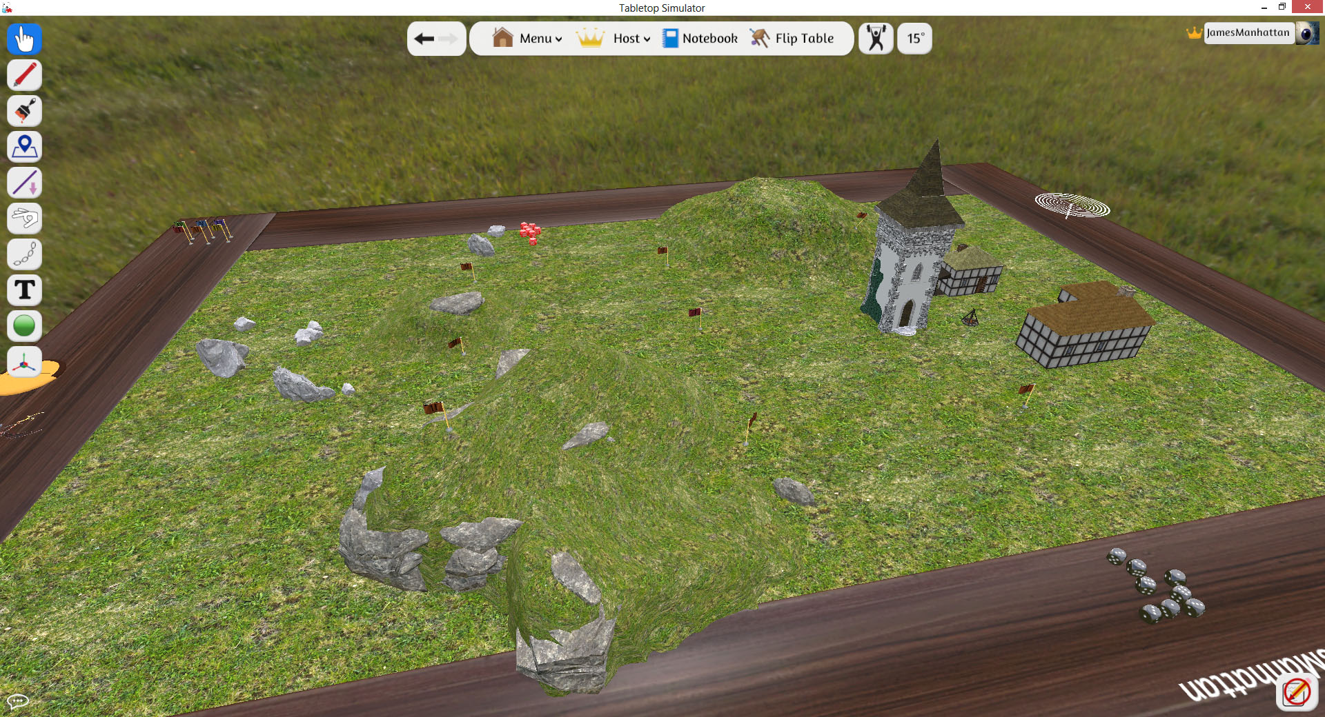 Wargame map Hold Ground from Hobbit book