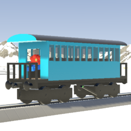 Wisbech and Upwell Tramway Coach - Bogies - Titfield Thunderbolt