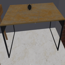 Modern Desk Yellow Marble
