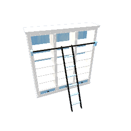 Classic Bookshelf Light Blue & White Wood and Silver