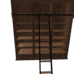 Classic Bookshelf Dark Walnut and Silver