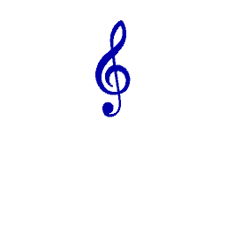 Treble Clef Blue
