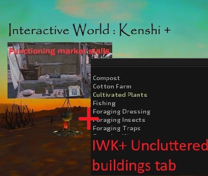 Uncluttered buildings tab - IWK+ Functioning market stall