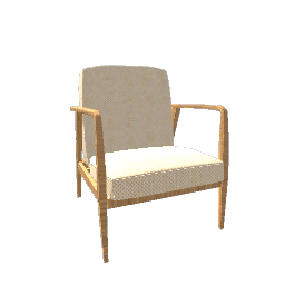 Armchair Elm and Aster Flower Stitch Fabric Yellow