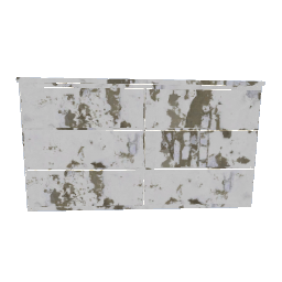 Double Dresser Crackling White Paint