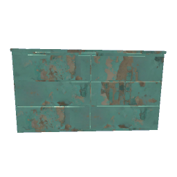 Double Dresser Crackling Teal Paint