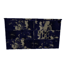 Double Dresser Crackling Navy Blue Paint