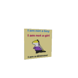 75cm Square Dinosaur Pride Art