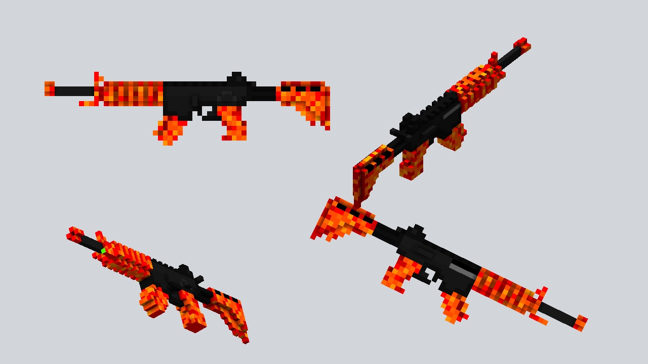 M4A1 Rifle - Blaze Camo