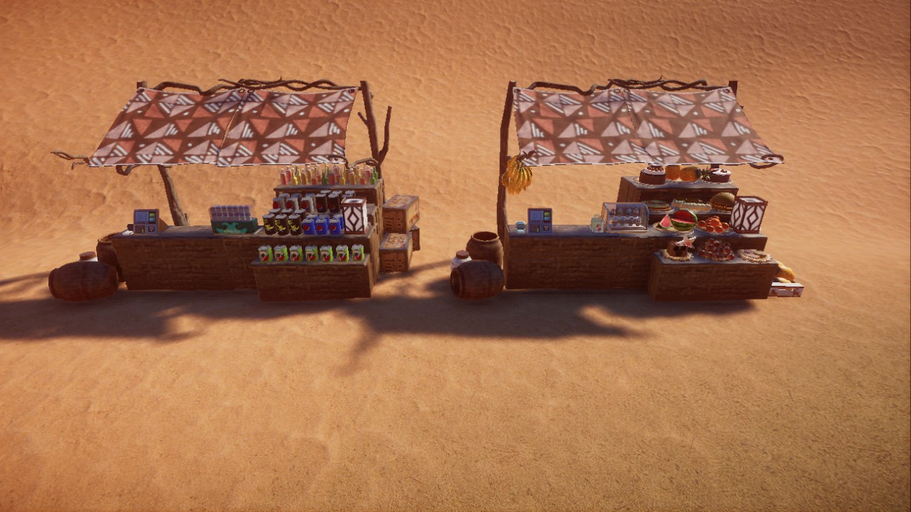 African stall - drink and food shops (DLC needed)