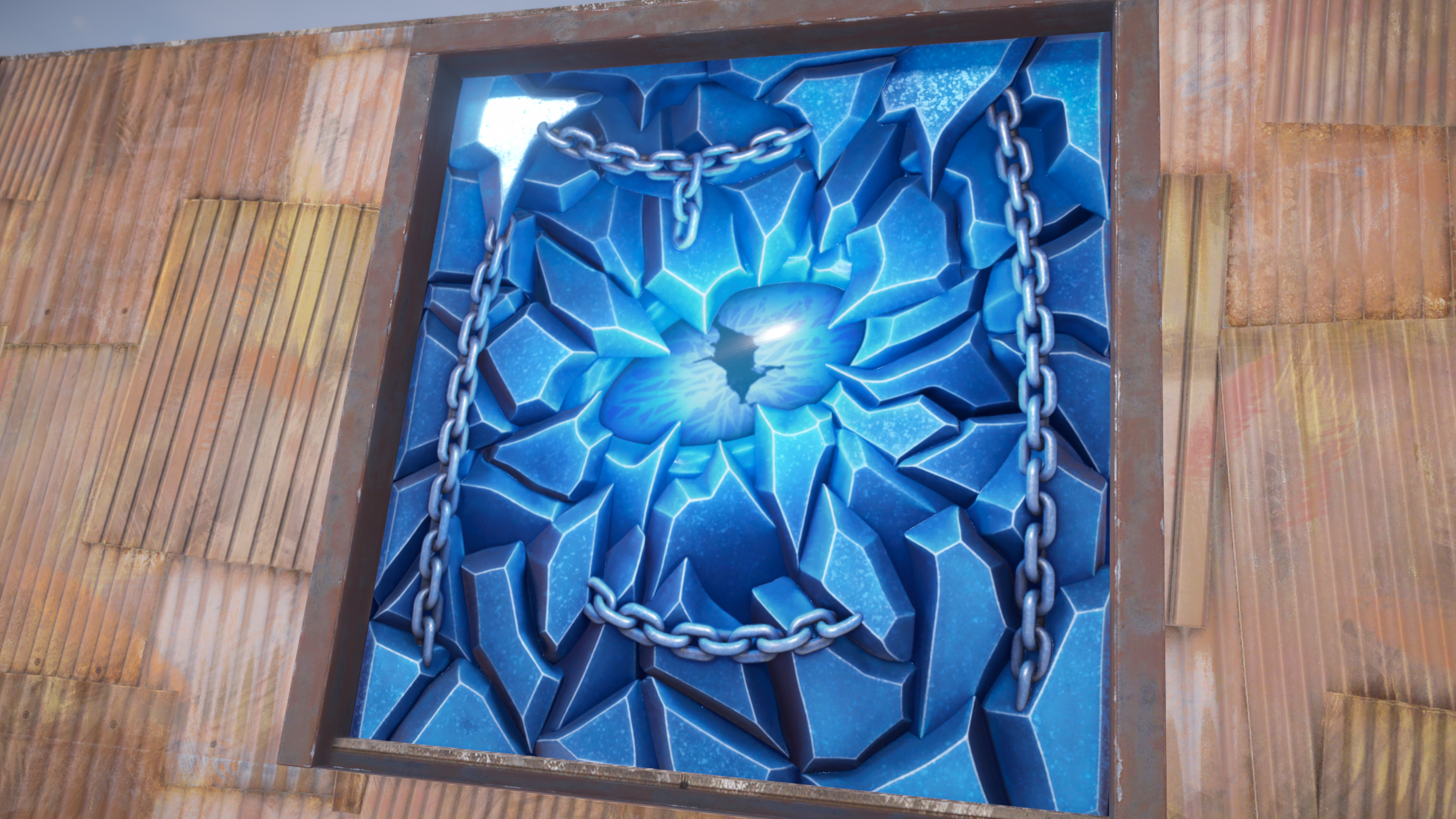 Ice Eye Garage Door