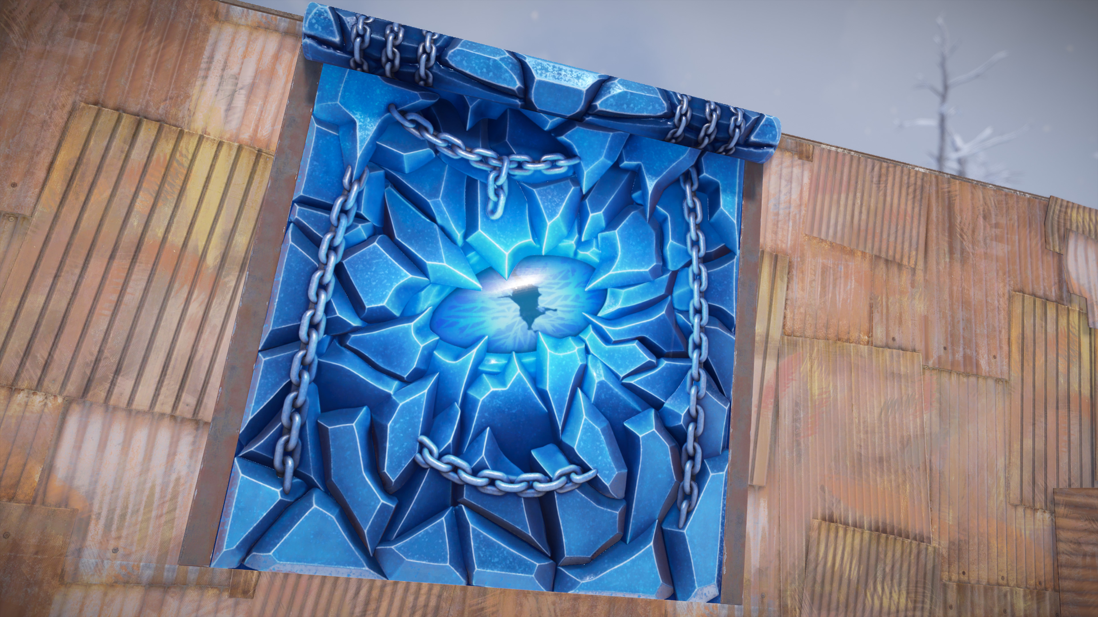 Ice Eye Garage Door