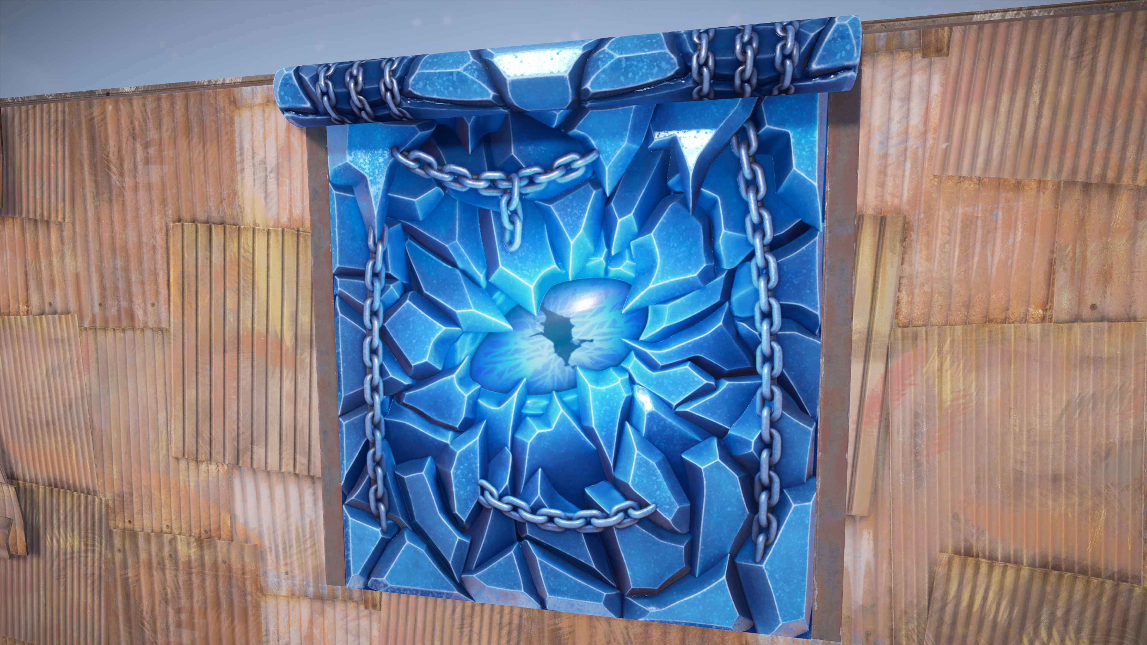 Ice Eye Garage Door