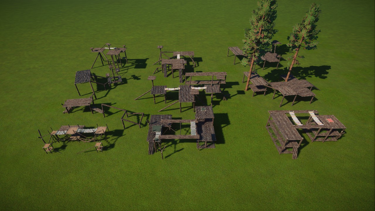 Wood climbing structure