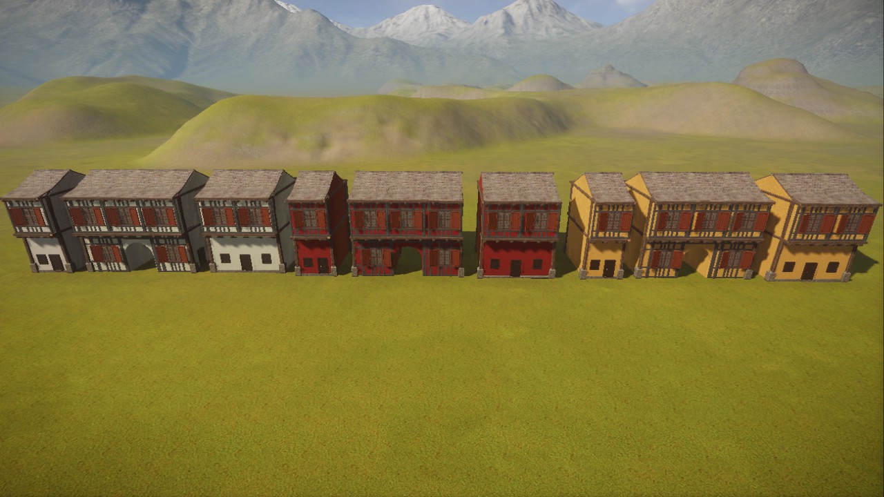 European building pack 2/2 (half-timbered)