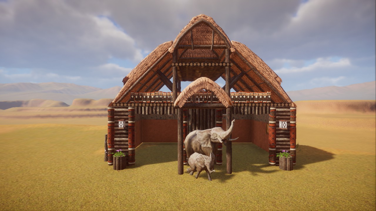African talk seating shelter