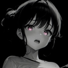 girl dark background / colored 4K