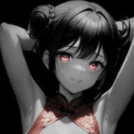 girl dark background / colored 4K (2 versions)