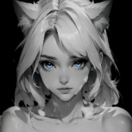 girl dark background / colored 4K +18