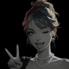 girl dark background / colored 4K +18