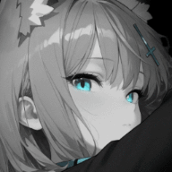 girl dark background / colored 4K