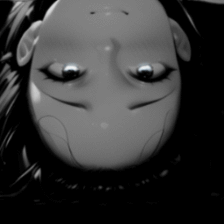 girl dark background / colored 4K +18