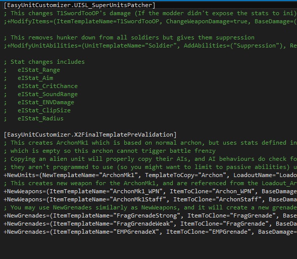 Easy Unit Customizer