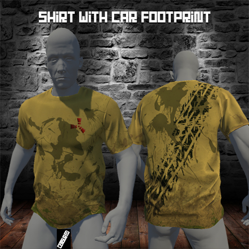 TShirt with car footprint