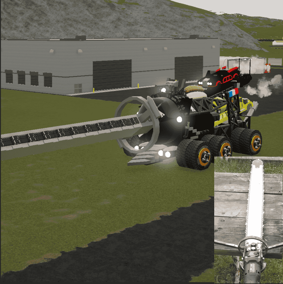 Chainsaw Sword driller tank + interior