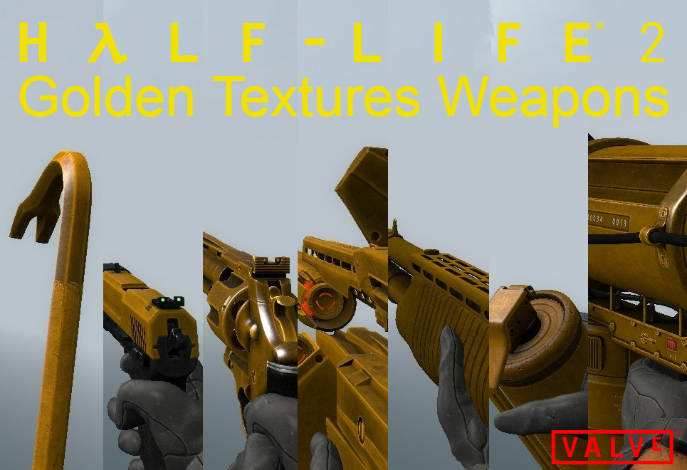 half life 2 golden textures weapons